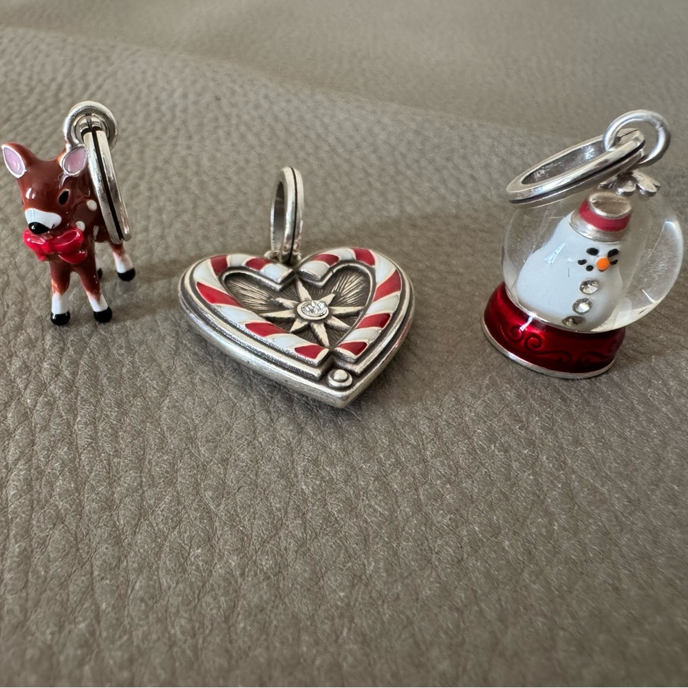 Brighton Silver and Red Holiday Charms